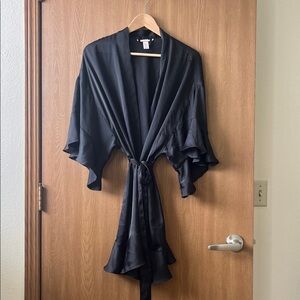 Victoria’s Secret Black satin robe